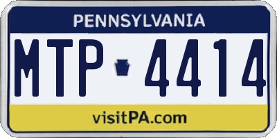 PA license plate MTP4414