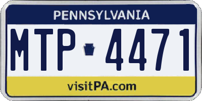 PA license plate MTP4471
