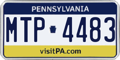 PA license plate MTP4483