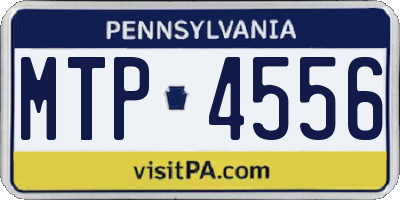 PA license plate MTP4556