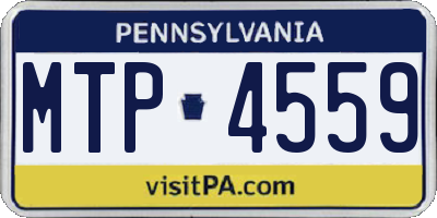 PA license plate MTP4559