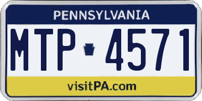 PA license plate MTP4571