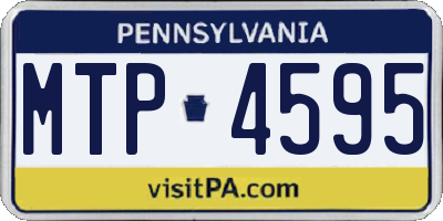 PA license plate MTP4595