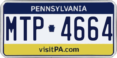 PA license plate MTP4664