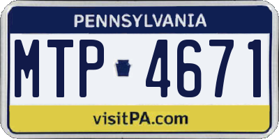 PA license plate MTP4671