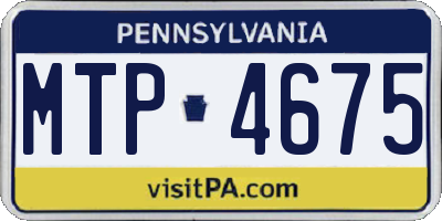 PA license plate MTP4675