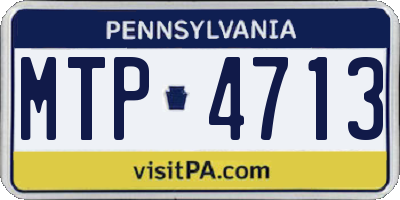 PA license plate MTP4713