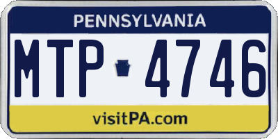 PA license plate MTP4746