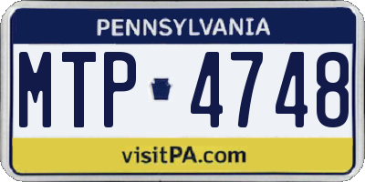 PA license plate MTP4748