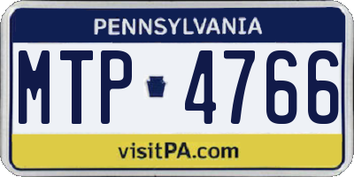 PA license plate MTP4766