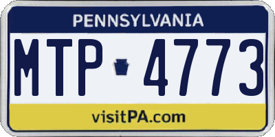 PA license plate MTP4773