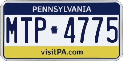 PA license plate MTP4775