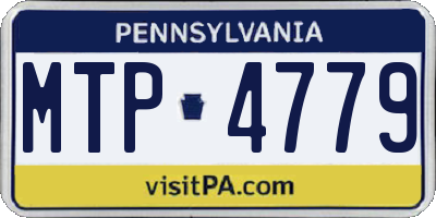 PA license plate MTP4779