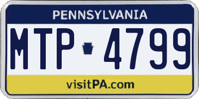 PA license plate MTP4799