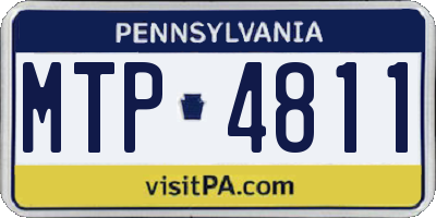PA license plate MTP4811