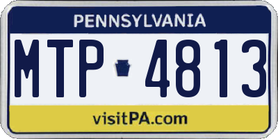 PA license plate MTP4813