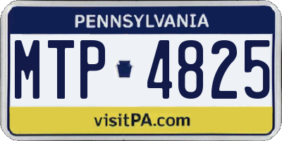 PA license plate MTP4825