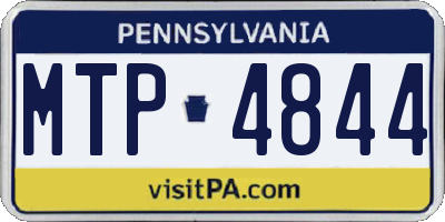PA license plate MTP4844