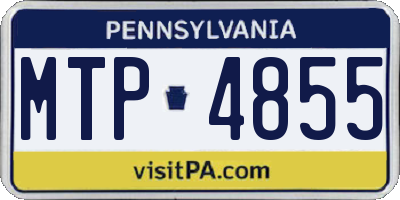 PA license plate MTP4855