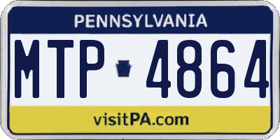 PA license plate MTP4864