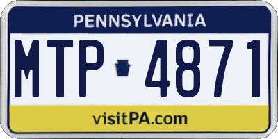 PA license plate MTP4871