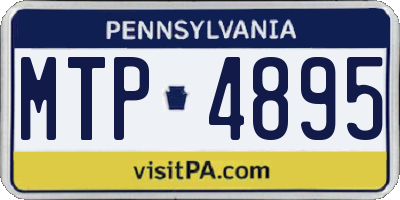 PA license plate MTP4895