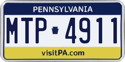 PA license plate MTP4911