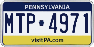 PA license plate MTP4971