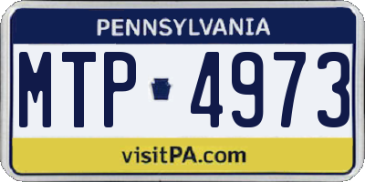 PA license plate MTP4973