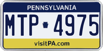 PA license plate MTP4975