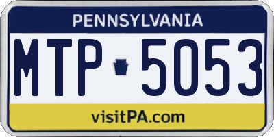 PA license plate MTP5053