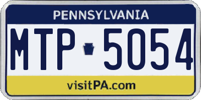 PA license plate MTP5054
