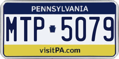 PA license plate MTP5079