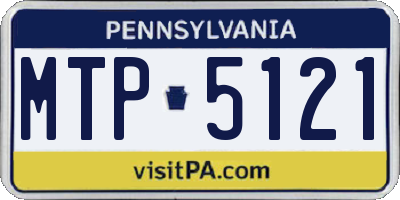 PA license plate MTP5121