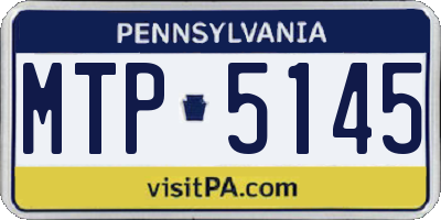 PA license plate MTP5145
