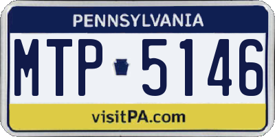 PA license plate MTP5146