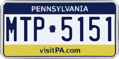 PA license plate MTP5151