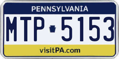 PA license plate MTP5153