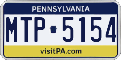 PA license plate MTP5154