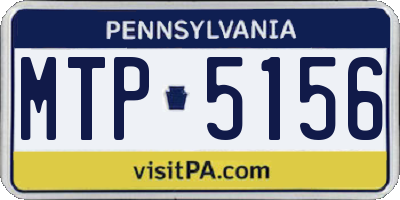 PA license plate MTP5156