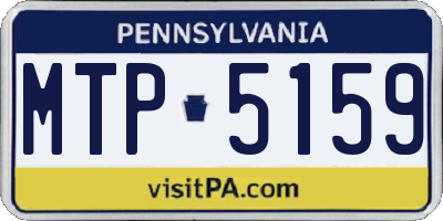 PA license plate MTP5159