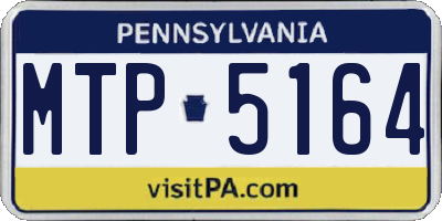 PA license plate MTP5164