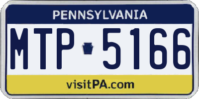 PA license plate MTP5166