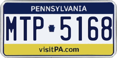 PA license plate MTP5168