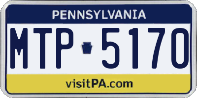 PA license plate MTP5170