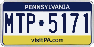 PA license plate MTP5171