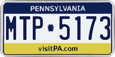 PA license plate MTP5173