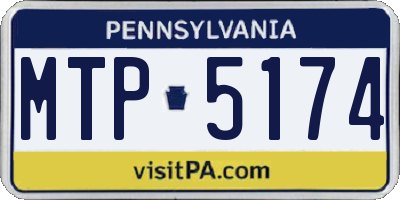 PA license plate MTP5174