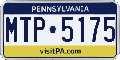 PA license plate MTP5175