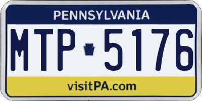 PA license plate MTP5176